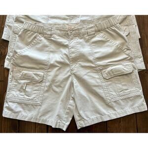 Savane Cargo Hiking Camping Shorts Mens Size 40 Brown Elastic Waist Tech Pocket